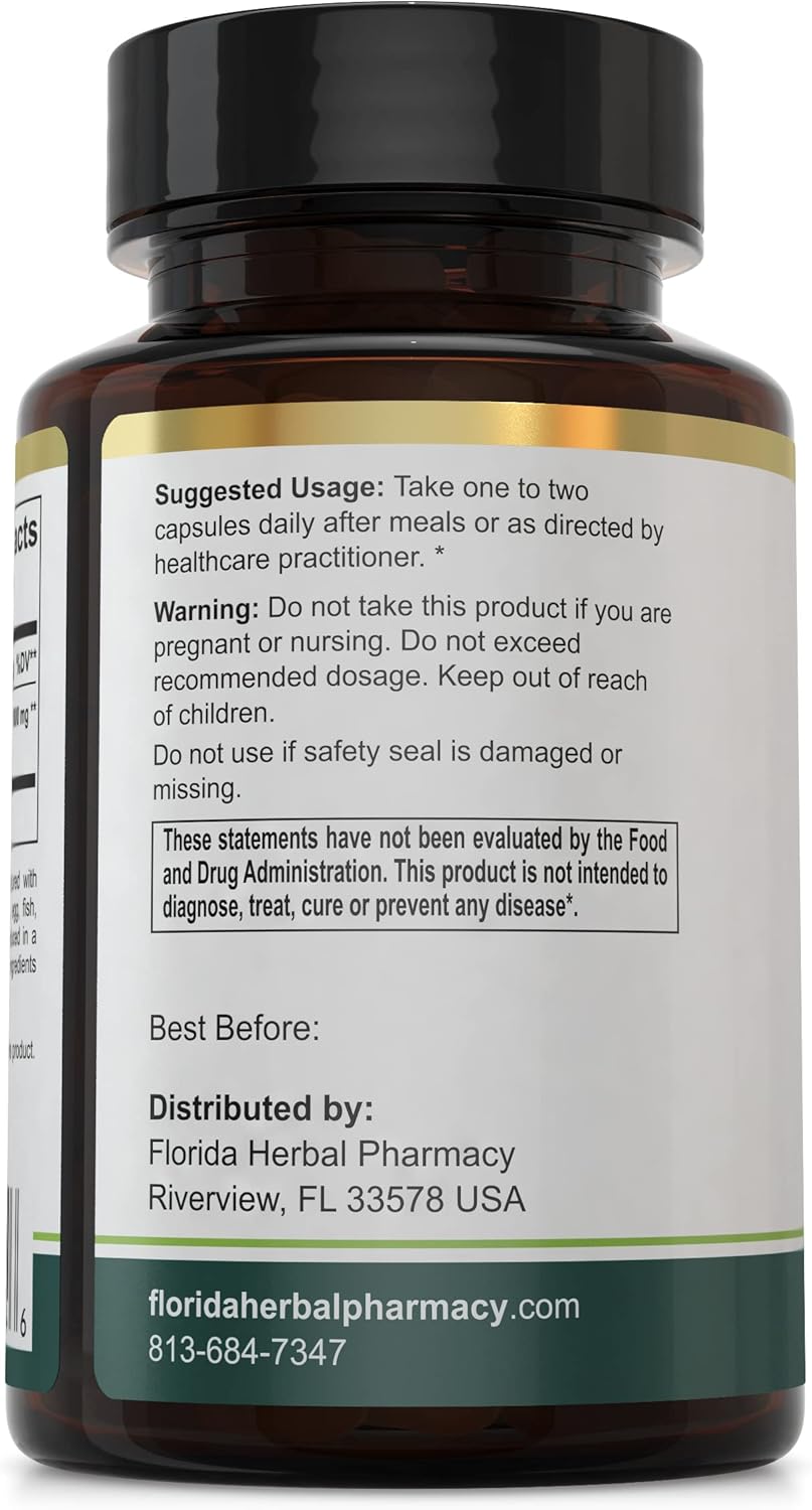 Florida Herbal Pharmacy Hintonia Latiflora Extract Capsules 10:1 - 120 Capsules Pack - Natural Blood Sugar Support