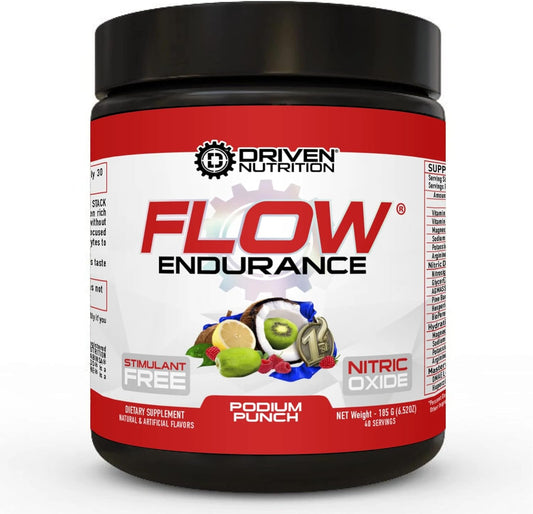 Flow Cognitive Nitric Oxide Nootropic - Boost Focus, Energy, Endurance - Vitamin B12, Electrolytes - Podium Punch Flavor