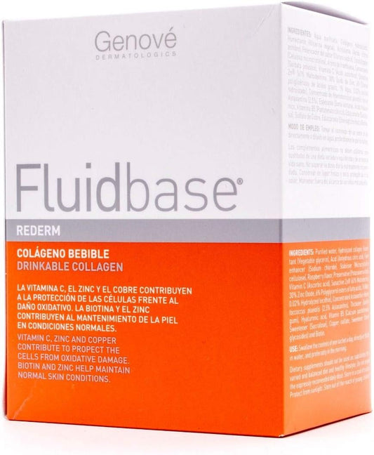 Fluidbase® Rederm Drinkable Collagen - 20 Sachets of 25 ml for Skin Health and Hydration