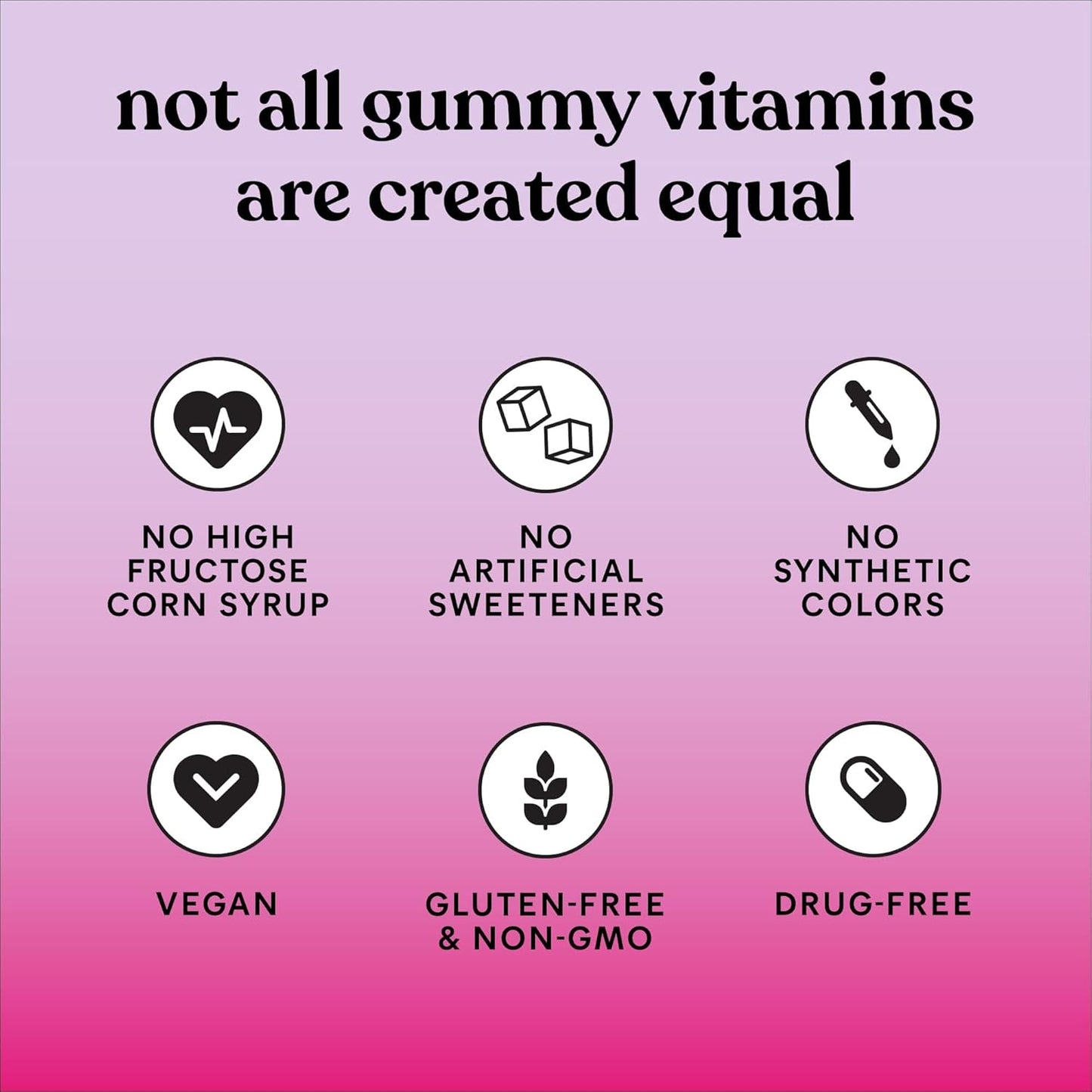Focus & Brain Health Gummies with Cognizin Citicoline, Lion's Mane Mushroom, Vitamin B12 - Vegan, Gluten Free, Caffeine Free - Strawberry Flavor - 50 Count