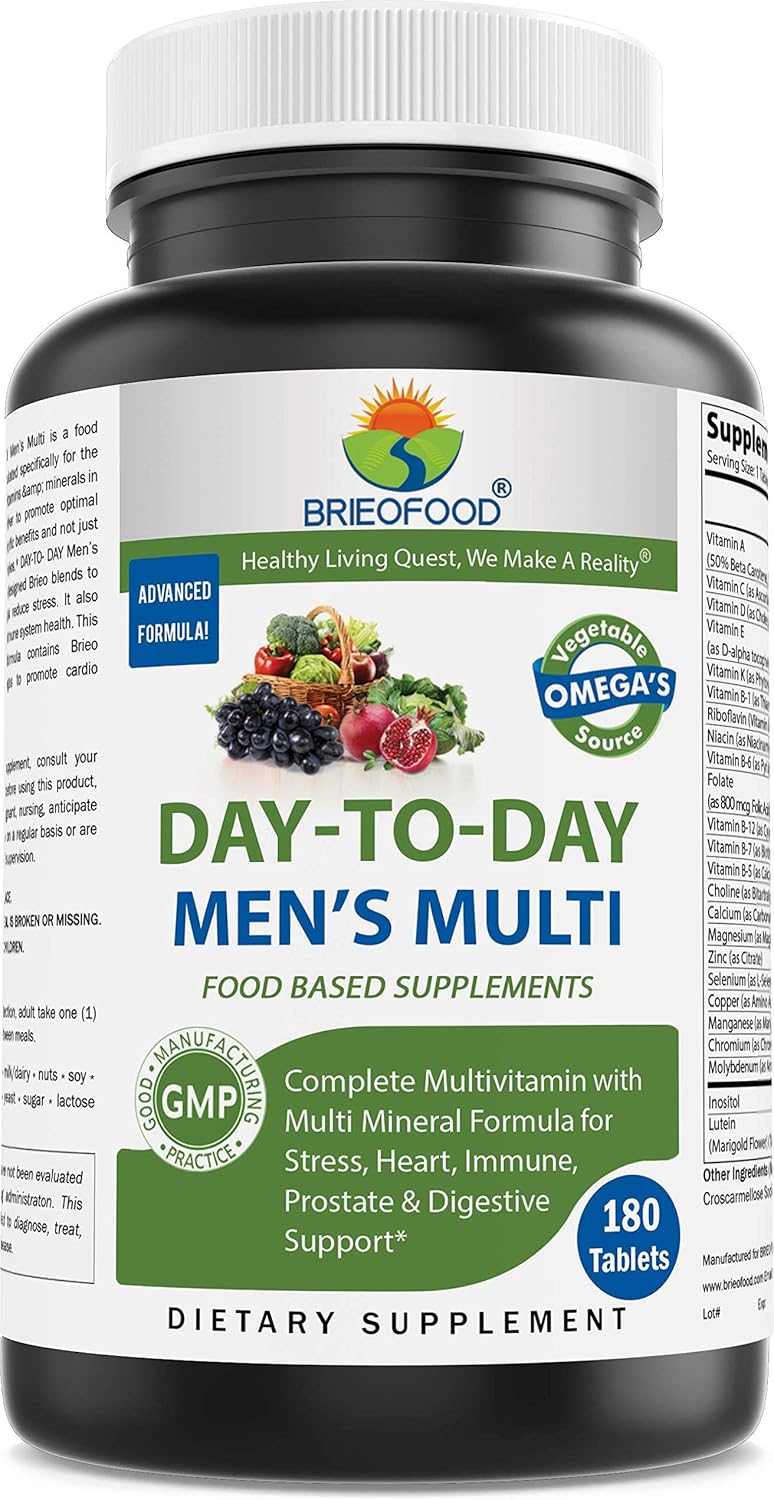 Food-Based Men's Multi Supplement with Omegas - Brieofood BRIOFOOD 180 Tablets