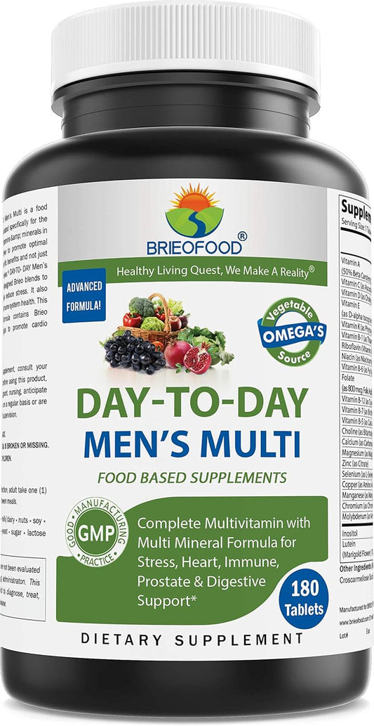 Food-Based Men's Multi Supplement with Omegas - Brieofood BRIOFOOD 180 Tablets