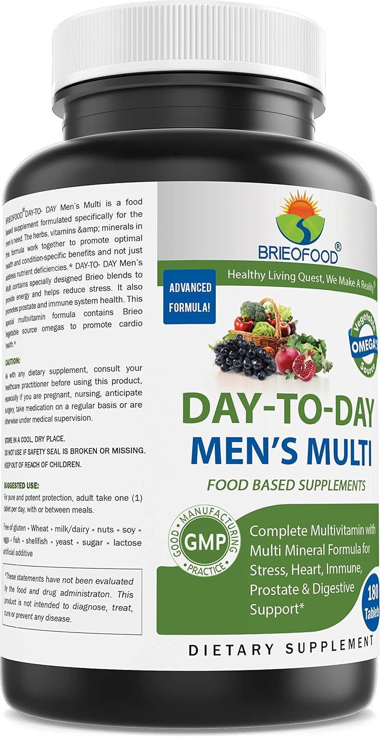 Food-Based Men's Multi Supplement with Omegas - Brieofood BRIOFOOD 180 Tablets