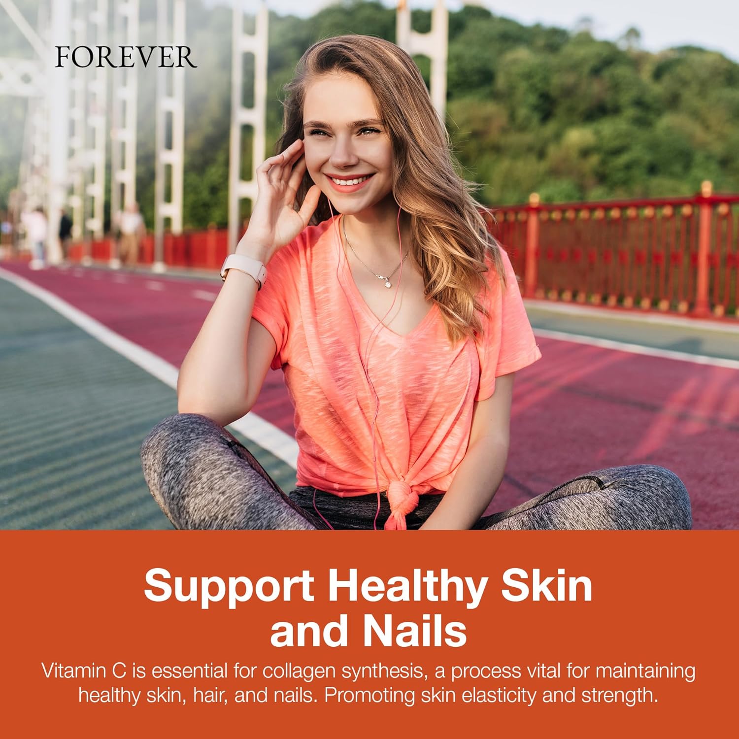 Forever Living Absorbent-C Orange and Honey Chewable Tablets - Vitamin C Immune Support and Skin Health Supplement