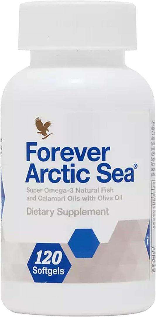 Forever Living Arctic Sea Omega-3 Softgels - EPA and DHA Fatty Acid Supplement for Heart, Brain, and Eye Health - Gluten-Free - 120 Count