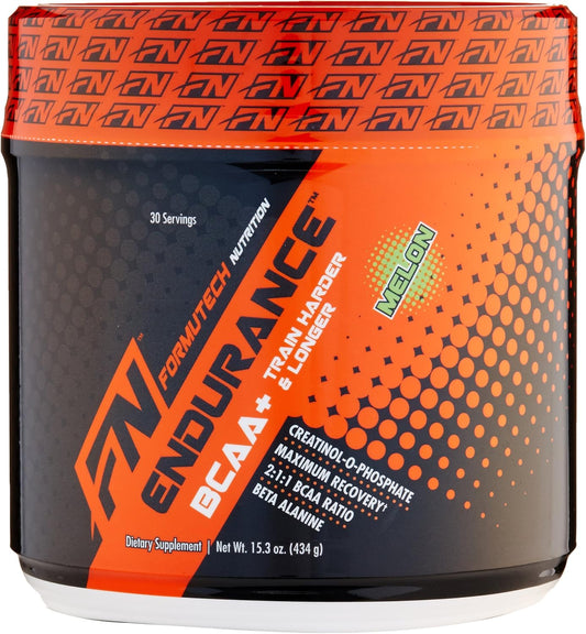 Formutech Nutrition Endurance BCAA Plus with Beta Alanine for Improved Endurance and Performance, Melon Flavor, 434g