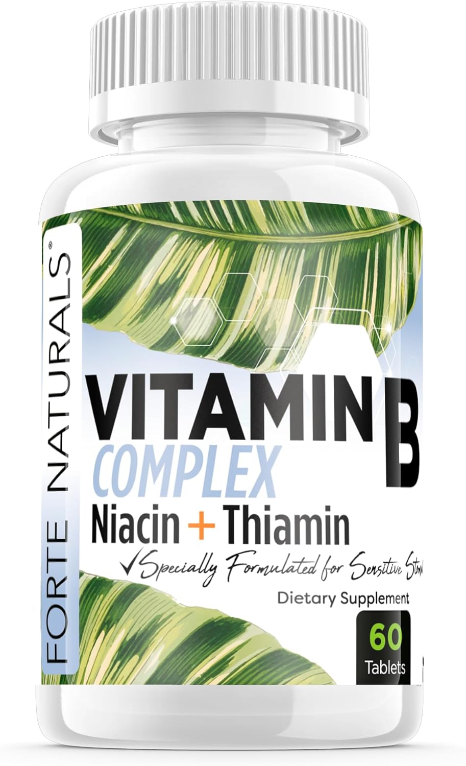 Forte Naturals Biotin Vitamin B Complex Supplement with Vitamin B12 for Energy and Mood Support, Prenatal and Postnatal with Folic Acid and B Vitamins