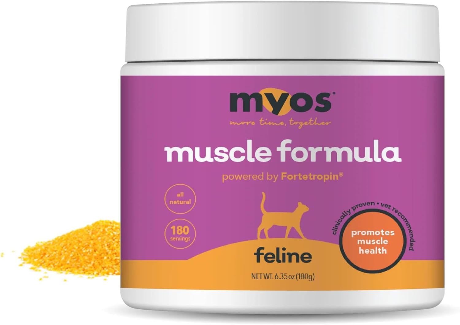 Fortetropin-Powered Feline Muscle Formula for Senior Cats - Supports Weight Gain, Muscle Growth, and Mobility - Natural Nutritional Supplement - 180 Servings