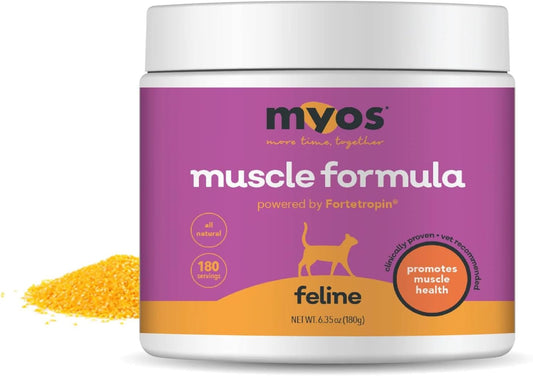 Fortetropin-Powered Feline Muscle Formula for Senior Cats - Supports Weight Gain, Muscle Growth, and Mobility - Natural Nutritional Supplement - 180 Servings