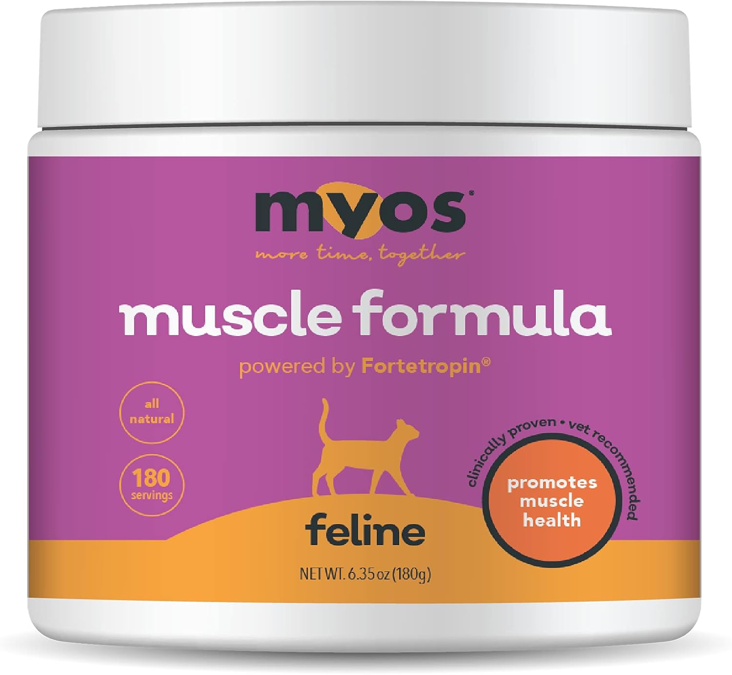 Fortetropin-Powered Feline Muscle Formula for Senior Cats - Supports Weight Gain, Muscle Growth, and Mobility - Natural Nutritional Supplement - 180 Servings