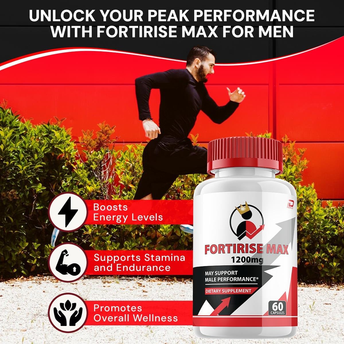Fortirise Max for Men Capsules - Advanced Performance Vitamin Complex Pills, Natural Support Formula (2 Pack - 120 Capsules)