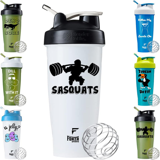 Forza Sports Blender Bottle Classic 28 oz Shaker Cup - Sasquats Design - Black Colorway
