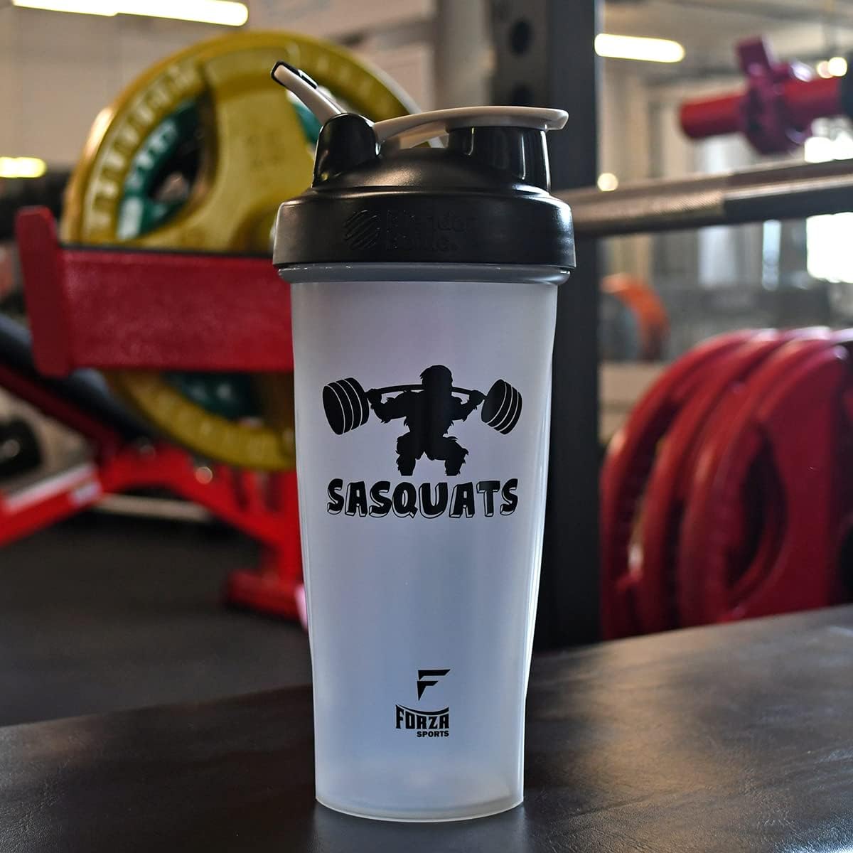 Forza Sports Blender Bottle Classic 28 oz Shaker Cup - Sasquats Design - Black Colorway