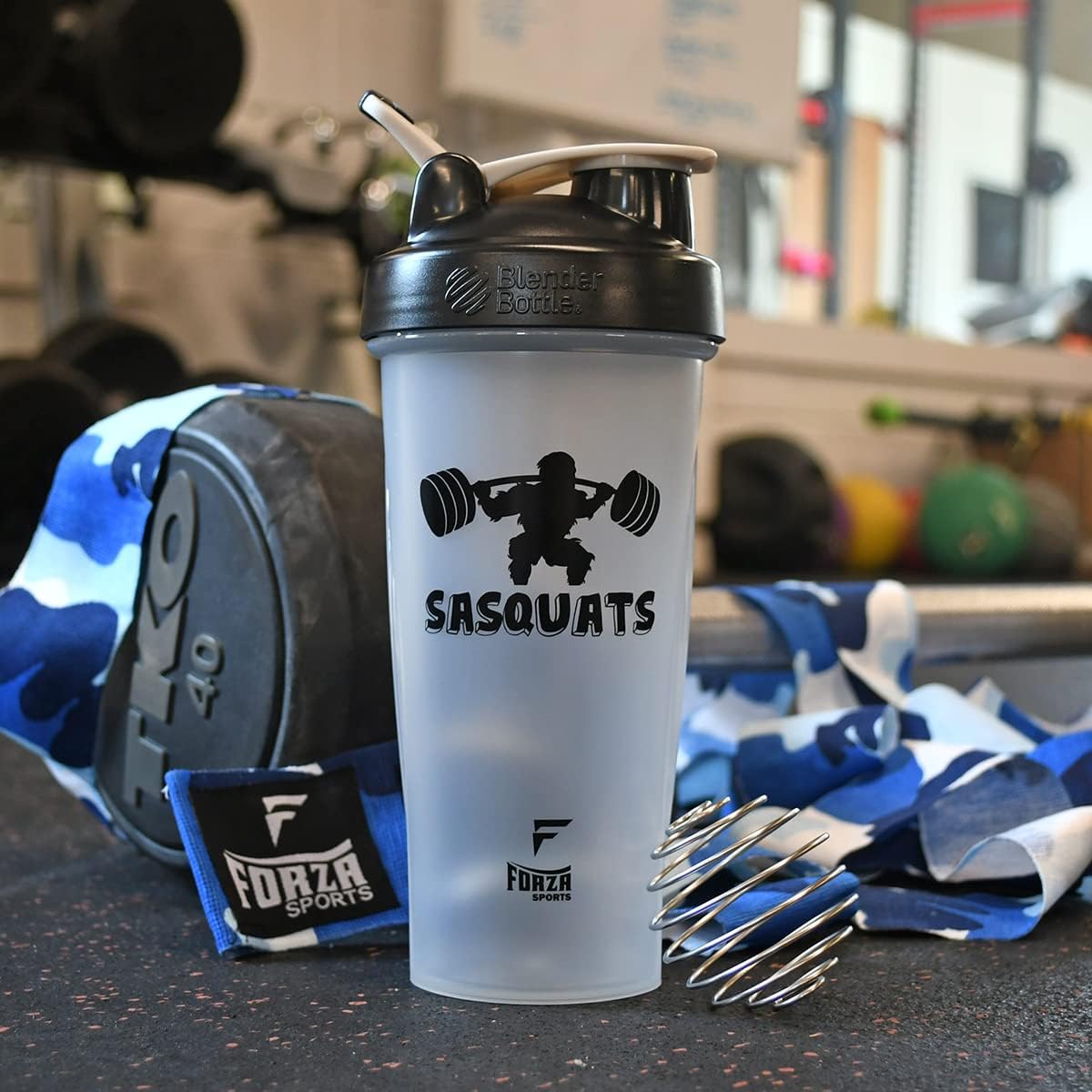 Forza Sports Blender Bottle Classic 28 oz Shaker Cup - Sasquats Design - Black Colorway