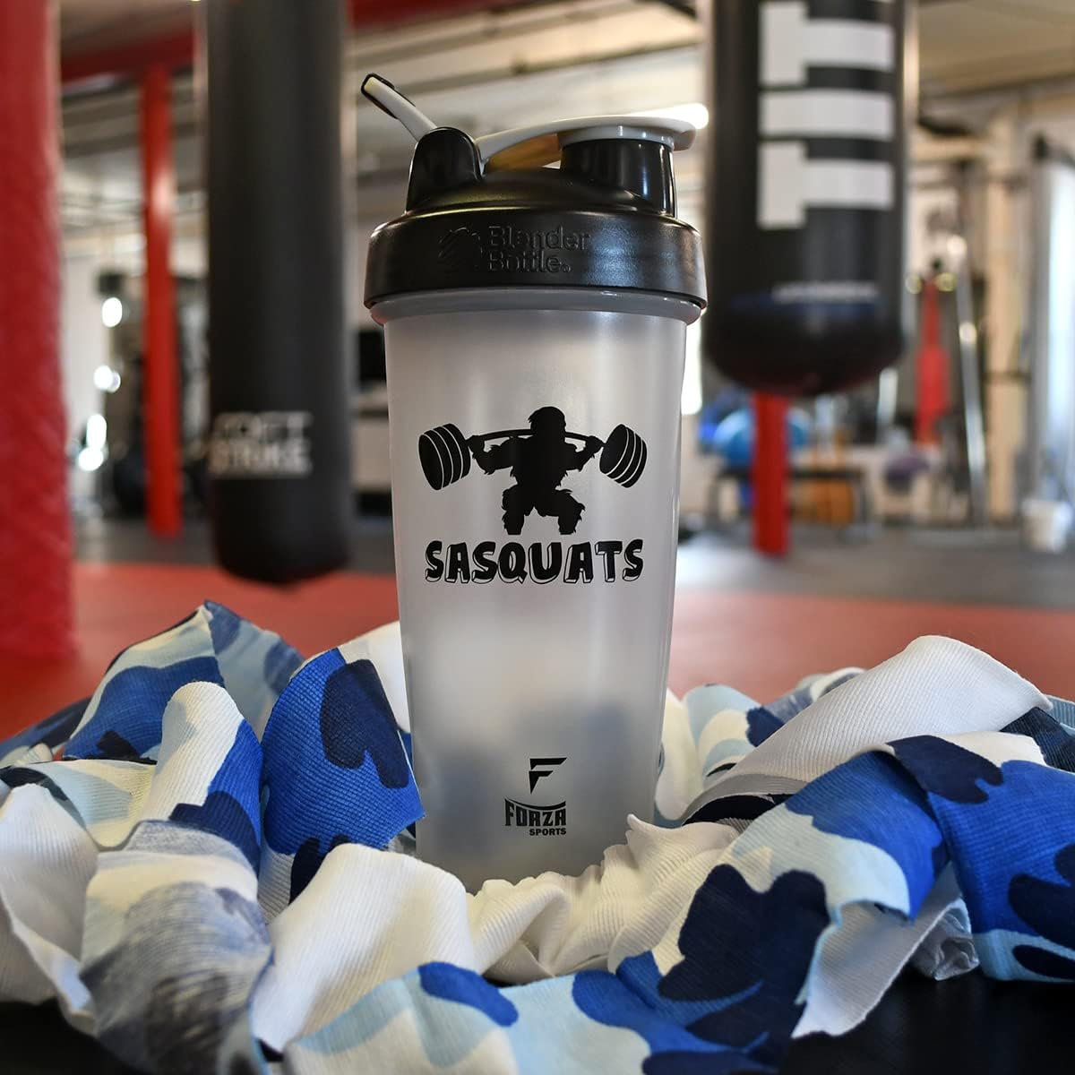 Forza Sports Blender Bottle Classic 28 oz Shaker Cup - Sasquats Design - Black Colorway