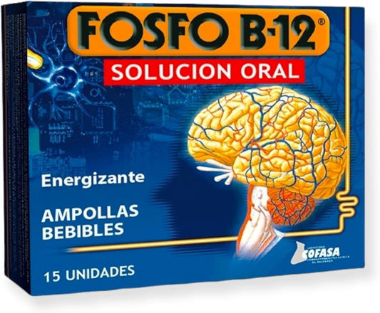 Fosfo B-12 Oral Solution and Syrup Bundle (15 Ampoules + 120ML Syrup)