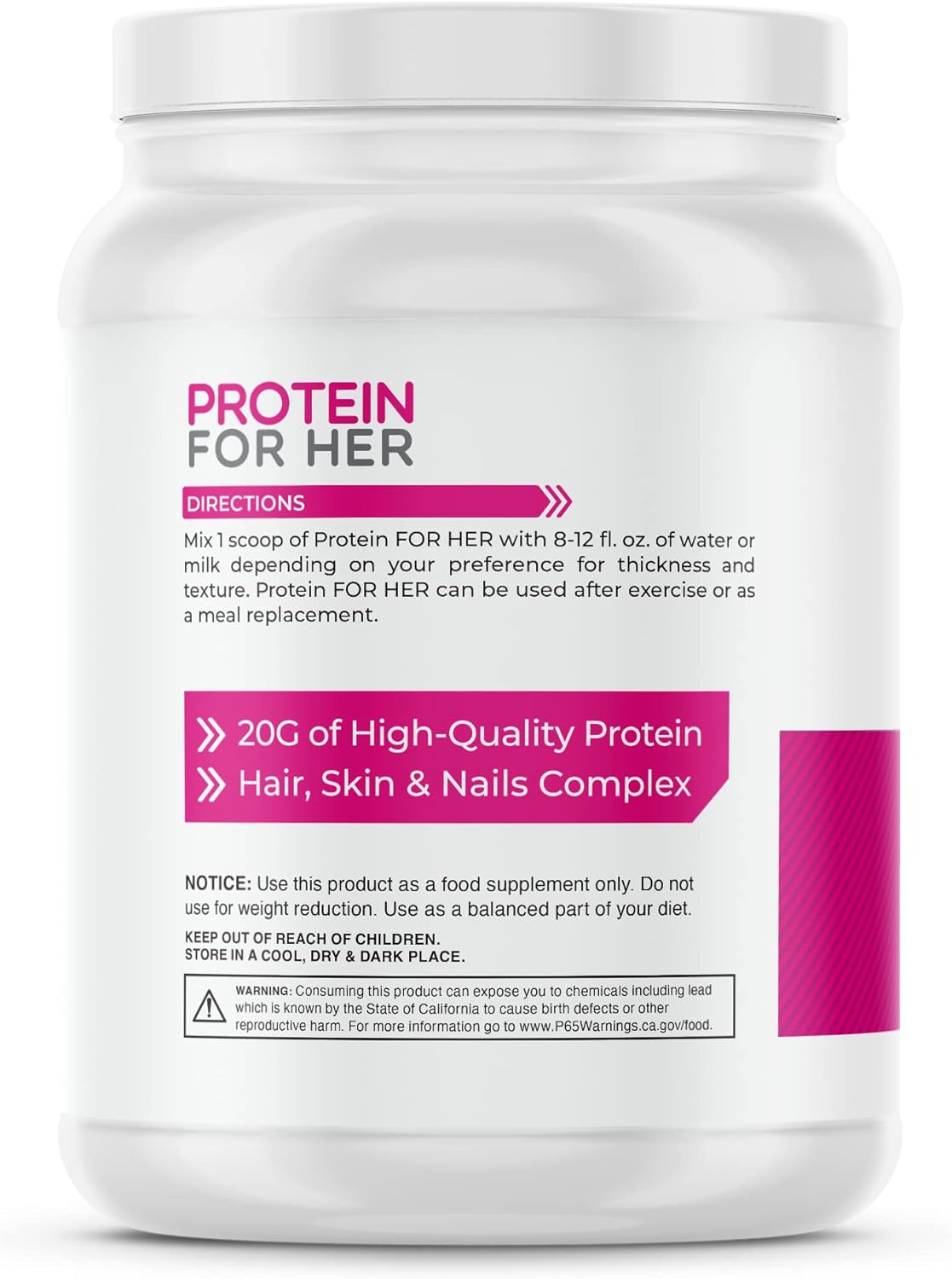 FoxyFit Caramel Mocha Whey Protein Powder for Women with CLA and Biotin - 1.78 lbs