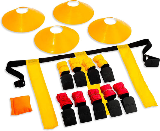Franklin Sports 10 Player Flag Football Set for Adults and Youth - Includes Belts, Cones, and Field Marker - 5 v 5 Game Equipment