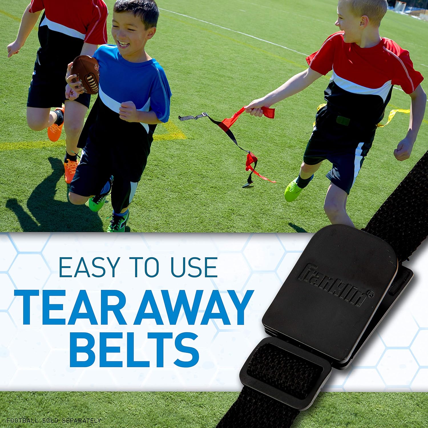 Franklin Sports 8 Player Flag Football Set with Adjustable Belts, Field Marker, and 4 v 4 Setup for Adults and Youth