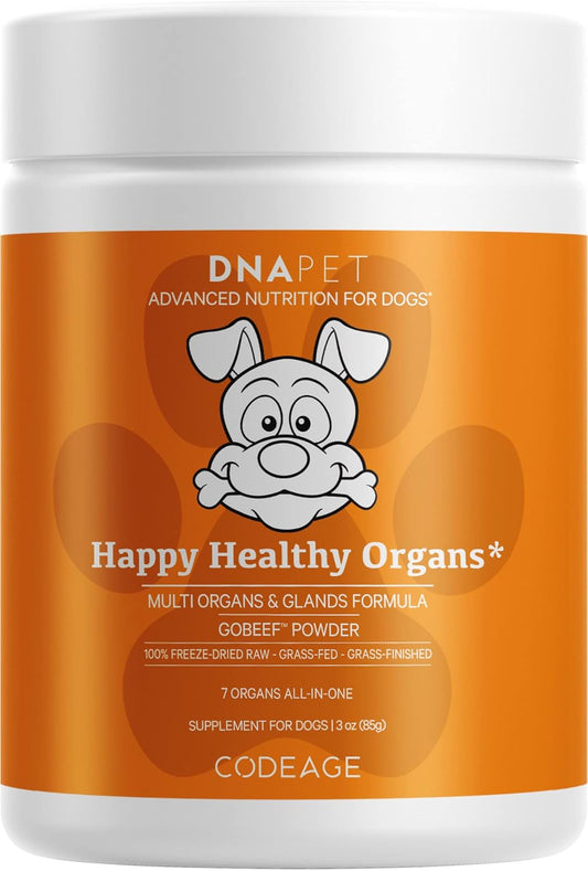 Freeze-Dried Raw Beef Organ Supplement for Dogs, Multi-Organ Powder with Canine Vitamins, 3 oz