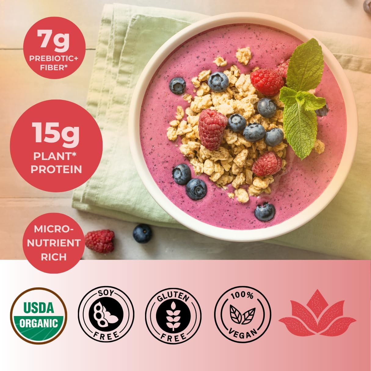 French Vanilla Flavored Vegan Protein Powder by Hay's Naturals - 21g Protein for Muscle Building and Recovery