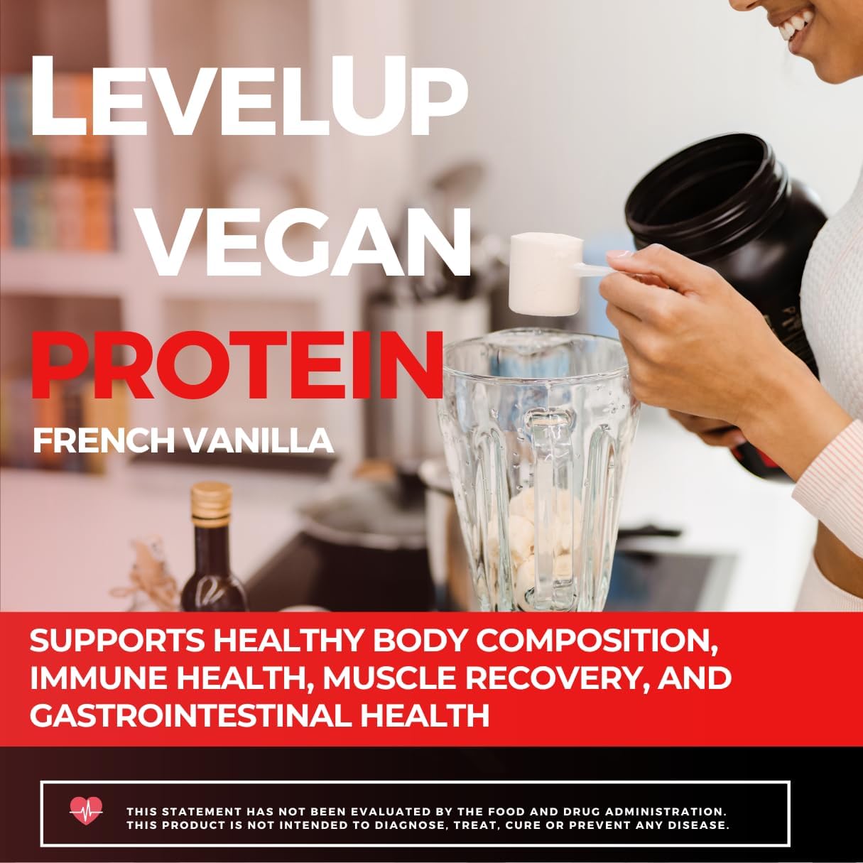 French Vanilla Flavored Vegan Protein Powder by Hay's Naturals - 21g Protein for Muscle Building and Recovery