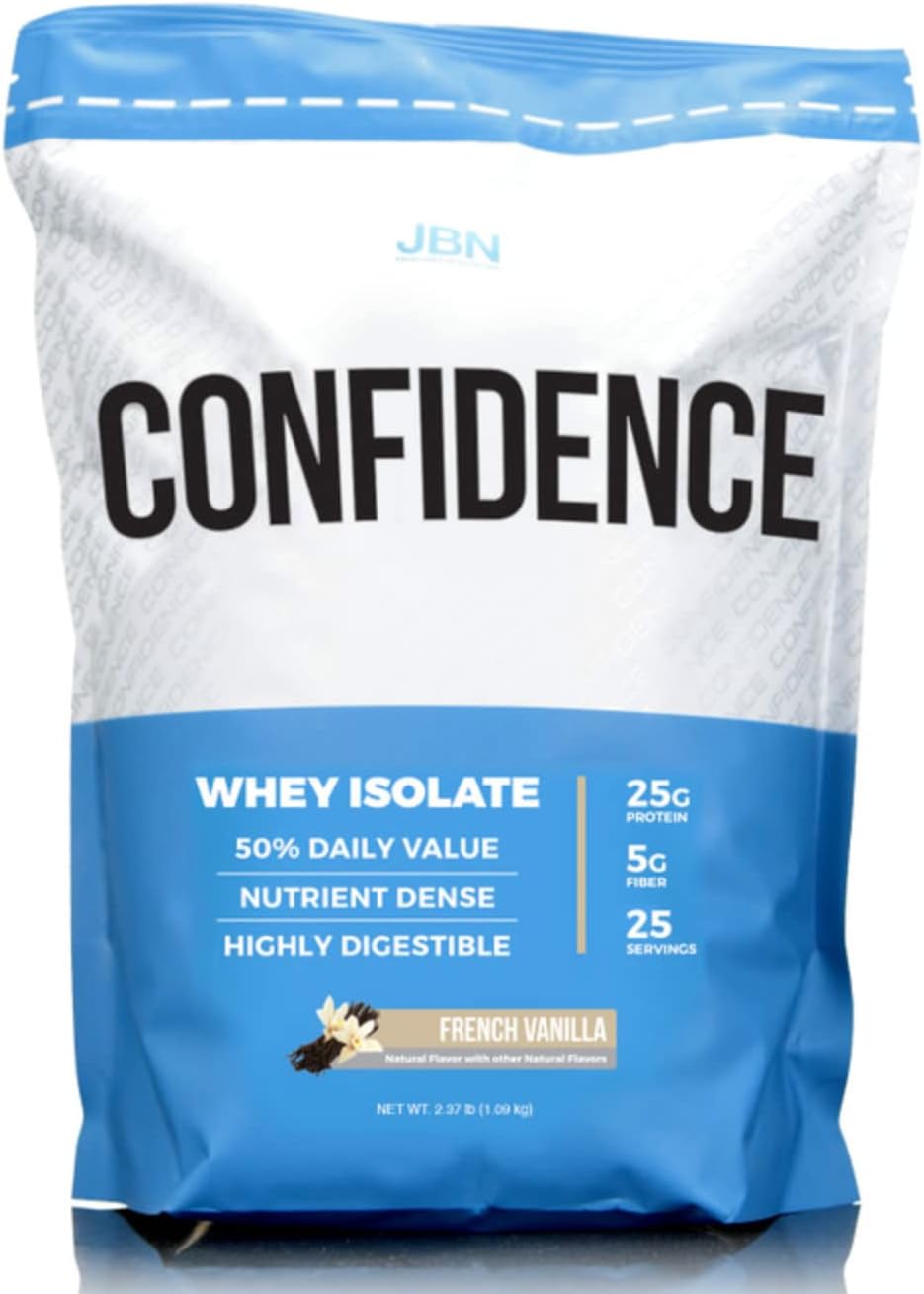 French Vanilla JBN Whey Protein Isolate Powder for Confidence (25 Servings)