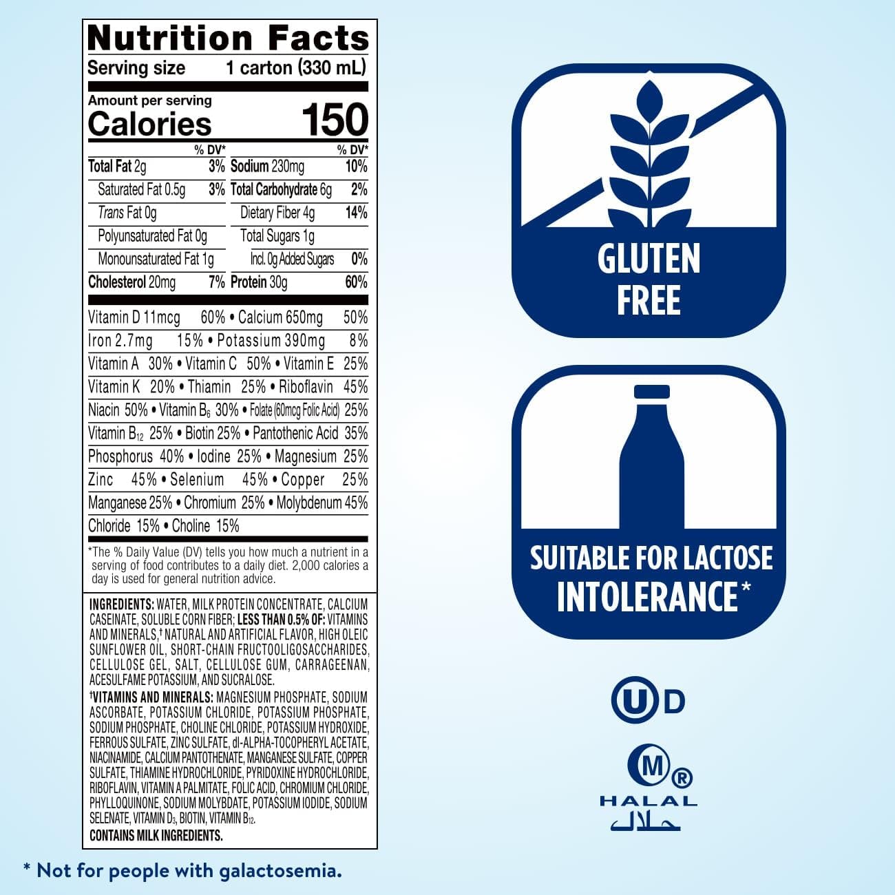 French Vanilla Max Protein Shake | Meal Replacement Drink | 30g Protein, 1g Sugar, 4g Fiber | Ready-to-Drink | 11 fl oz - Pack of 12