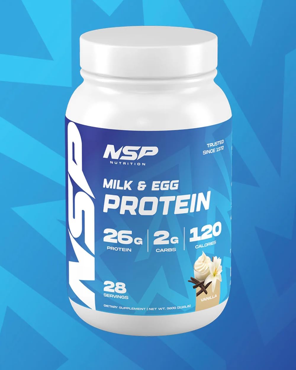French Vanilla Milk & Egg Protein Powder | 26g Protein | 28 Servings | Ideal for Sensitive Stomachs | Muscle Building Formula | Non-Bloating Dairy Protein