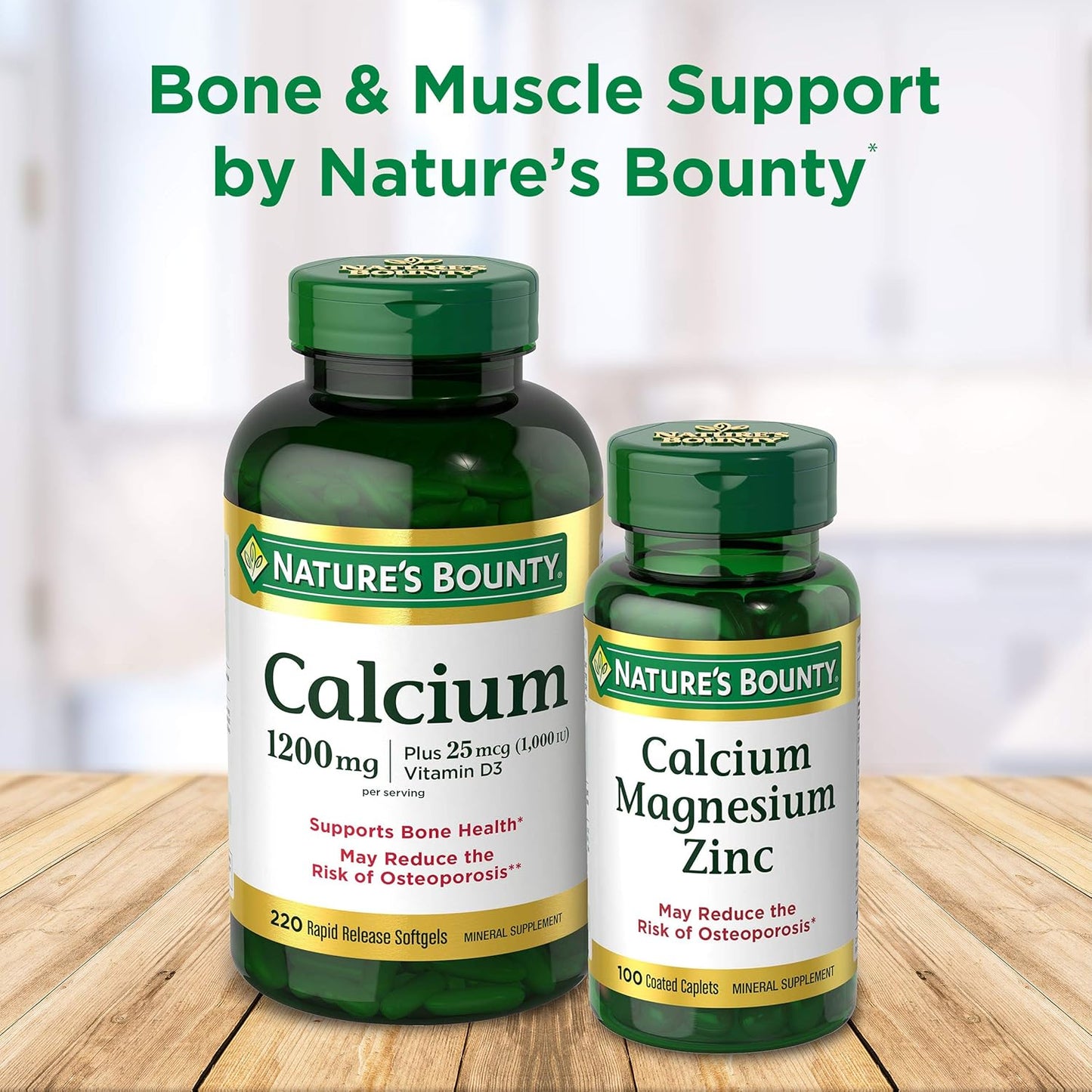 Fruit-Flavored Nature's Bounty Calcium and Vitamin D Gummies for Immune Support and Bone Health - 70 Count