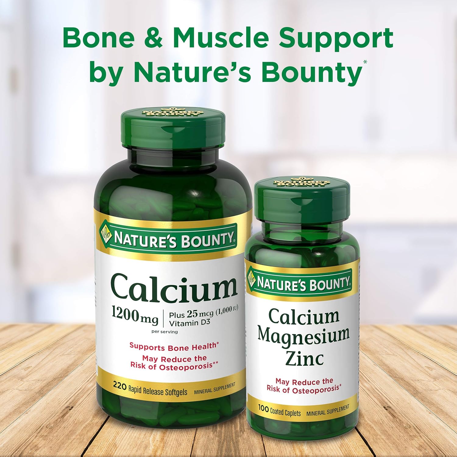 Fruit-Flavored Nature's Bounty Calcium and Vitamin D Gummies for Immune Support and Bone Health - 70 Count