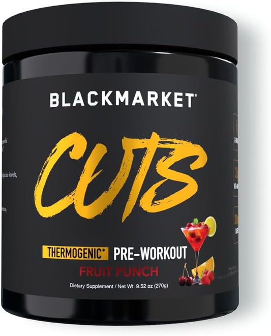 Fruit Punch Flavored Pre Workout Powdered Drink Mix for Men & Women - Boost Energy, Enhance Muscle Definition, Thermogenic Formula, No Creatine - 30 Servings