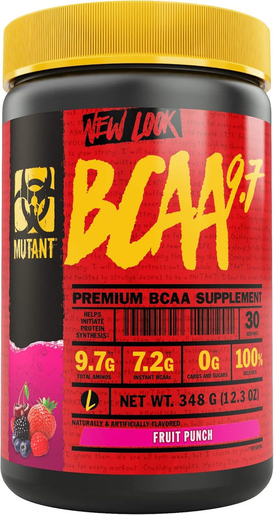 Fruit Punch Mutant BCAA 9.7 Powder with Micronized Amino Energy Support - 348g