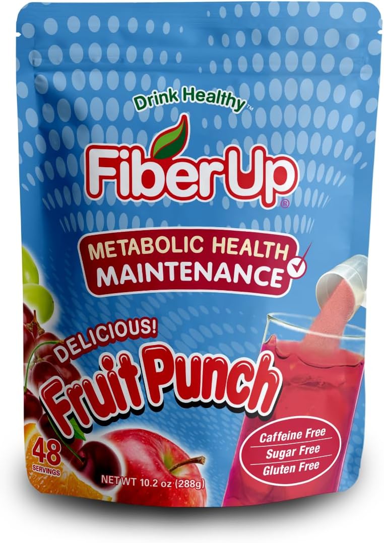 Fruit Punch Prebiotic Soluble Fiber Supplement - 48 Servings, Delicious and Nutritious