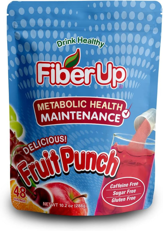 Fruit Punch Prebiotic Soluble Fiber Supplement - 48 Servings, Delicious and Nutritious