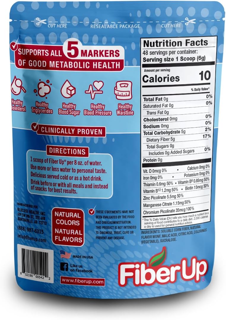 Fruit Punch Prebiotic Soluble Fiber Supplement - 48 Servings, Delicious and Nutritious