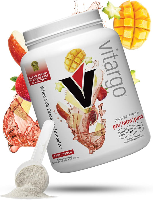 Fruit Punch Vitargo Carbohydrate Powder - 4.4 LB, Fast Digesting, No Bloat or Crash, Sugar-Free Complex Carb Powder for Recovery, Endurance & Muscle Gain - Made in USA
