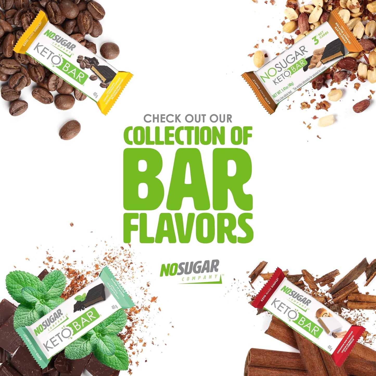 Fudge Brownie Keto Bars - Low Carb Snack with 9g Protein, 13g Healthy Fat, Sugar Free, 12 Bars