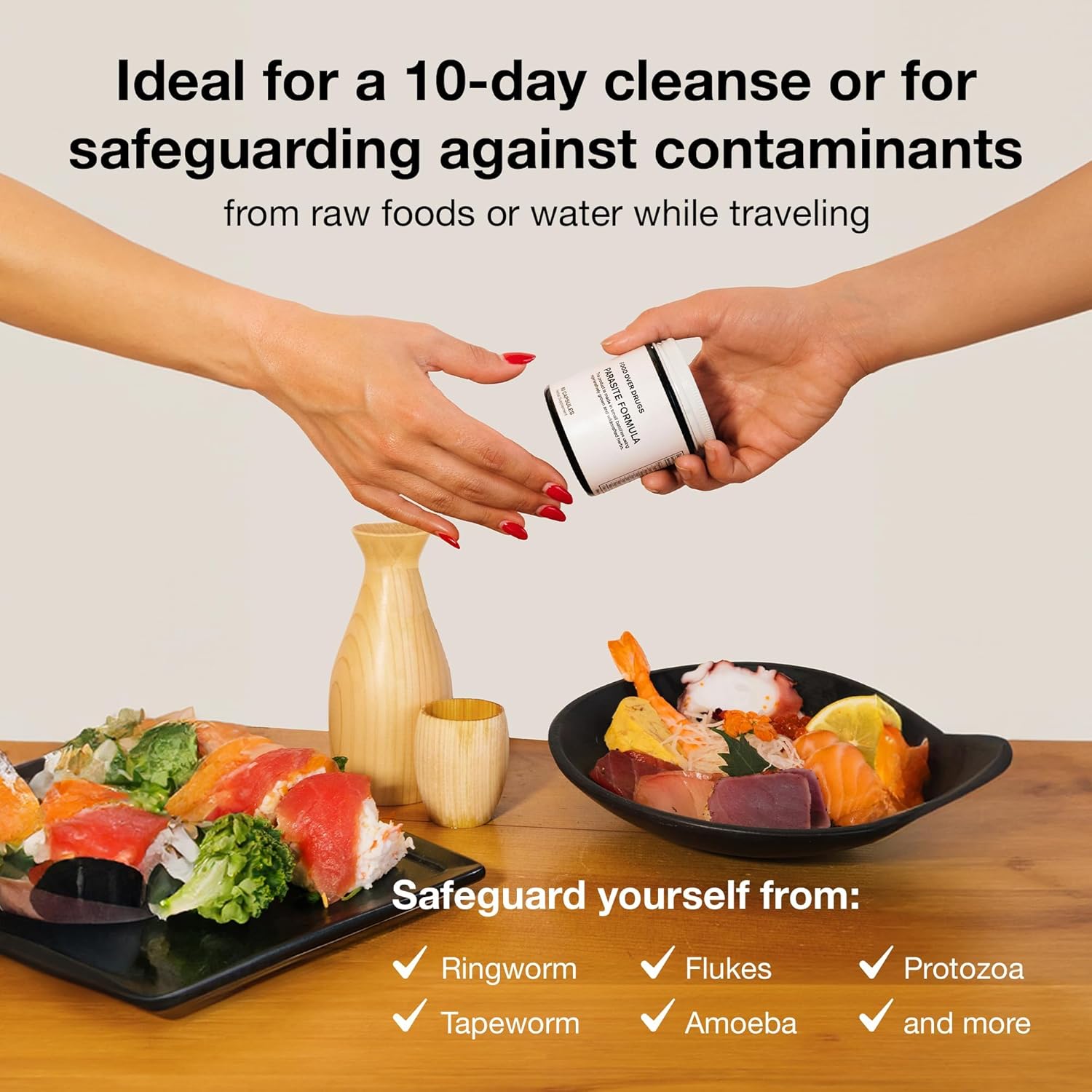 Full Spectrum Herbal Detox for Humans - 60 ct - Natural Parasite Formula for Complete Body Cleanse