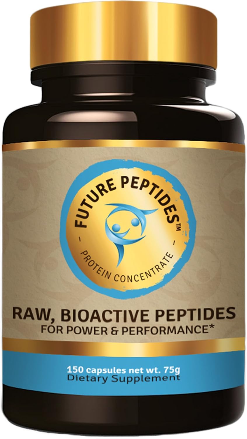 Future Peptides™ Pure Protein Capsules: Ultimate Amino Acid Raw Food Supplement for Pre & Post Workout, Ideal Whey Protein Powder Replacement, Great for Crossfit Training