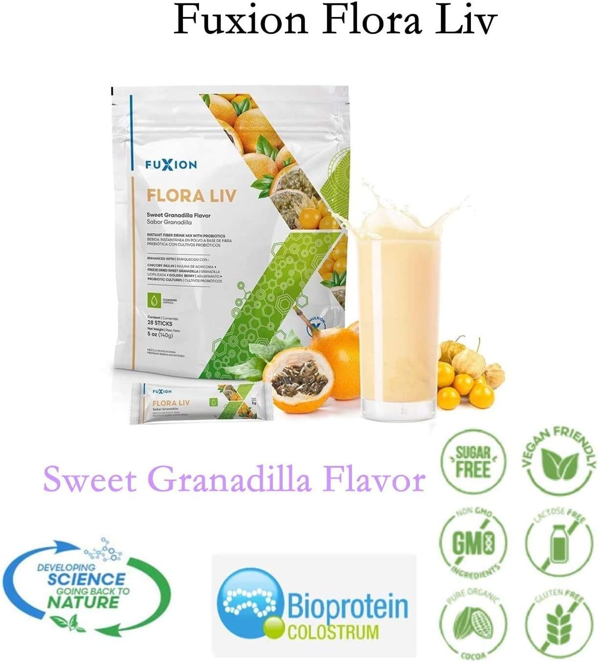 Fuxion Flora LIV Health Care Products - 28 Sticks for Digestive Health