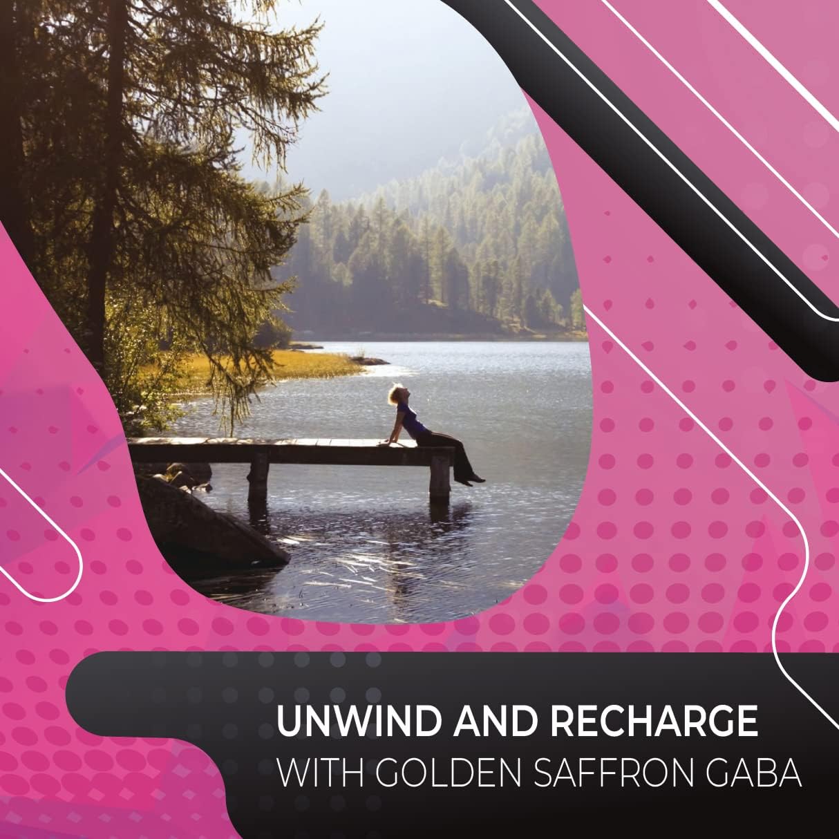 GABA + Saffron Extract Supplement for Relaxation, Sleep, and Mood Support - Non-GMO - Made in USA