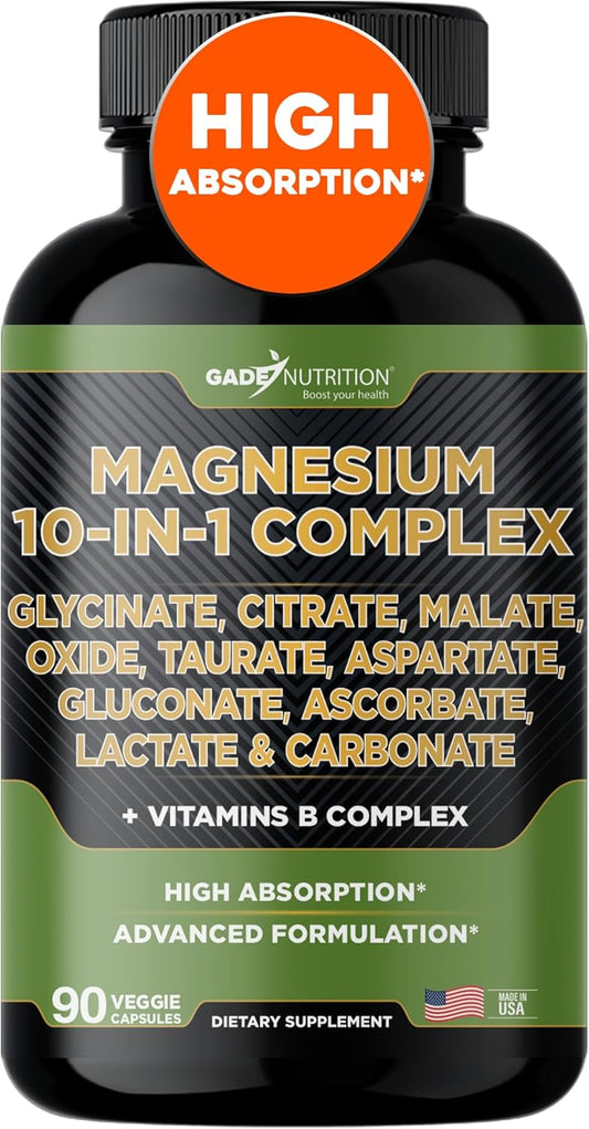 Gade Nutrition Magnesium Complex 10-in-1 with Essential Minerals and Vitamins for Health Boost