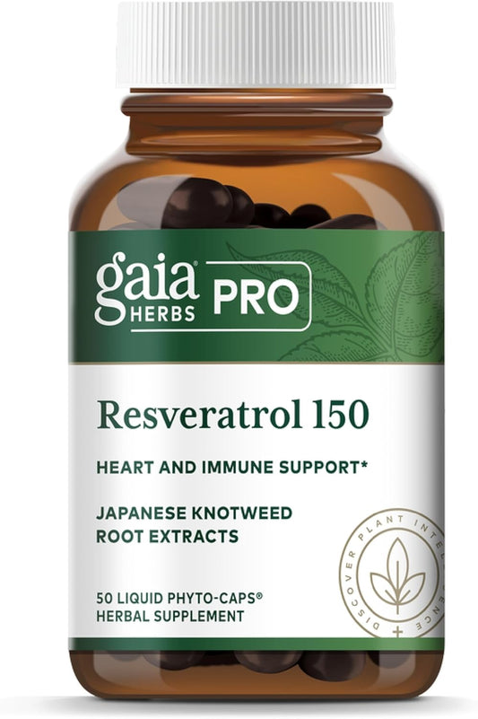 Gaia Herbs PRO Resveratrol 150 Supplement - Antioxidant Support for Overall Health