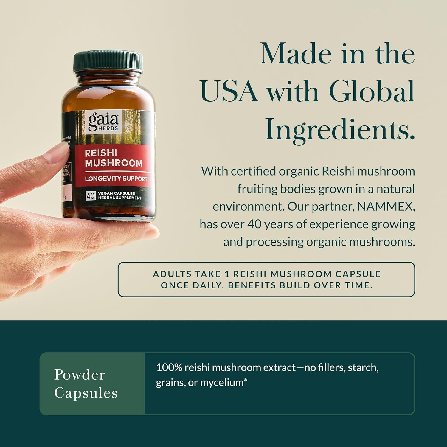 Gaia Herbs Reishi Mushroom Vegan Liquid Phyto-Capsules - Immune & Heart Health Support - Adaptogen Herbal Supplement for Longevity - 40 Capsules