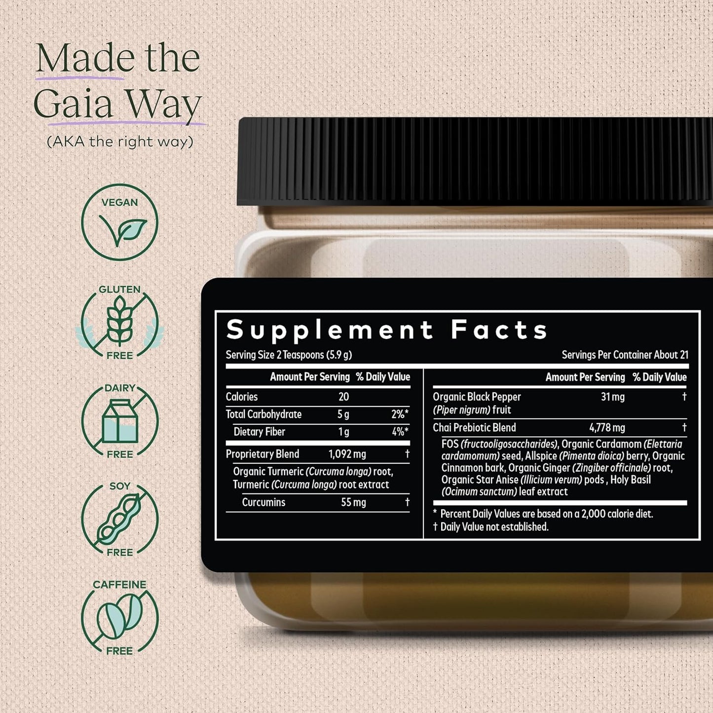 Gaia Herbs Turmeric Boost Restore - Turmeric Drink Mix for Healthy Swelling Response - Curcumin, Black Pepper, Holy Basil & Ginger - 4.3 oz