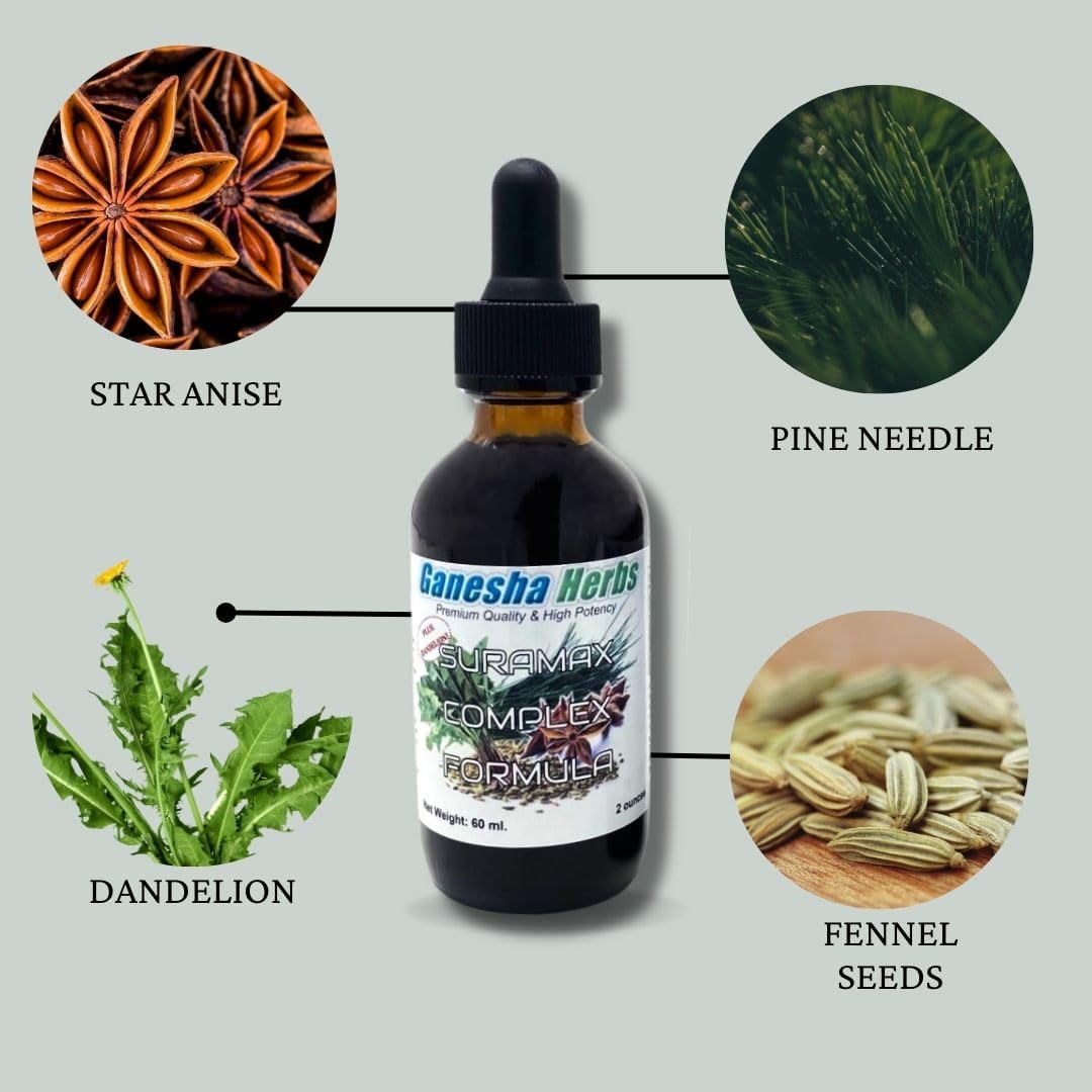Ganesha Herbs SURAMAX Pine Needle Complex Tincture - 2oz Bottle