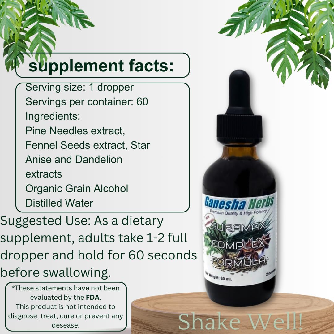 Ganesha Herbs SURAMAX Pine Needle Complex Tincture - 2oz Bottle