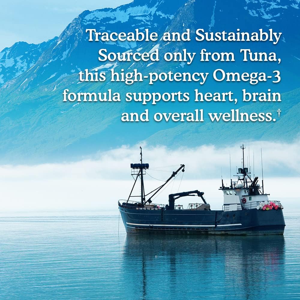 Garden of Life Dr. Formulated Advanced Omega Fish Oil Softgels - Lemon Flavored, 1,290mg EPA, DHA + DPA, Single Source Omega 3 Supplement for Brain & Heart Health, Non-GMO - 180 Count