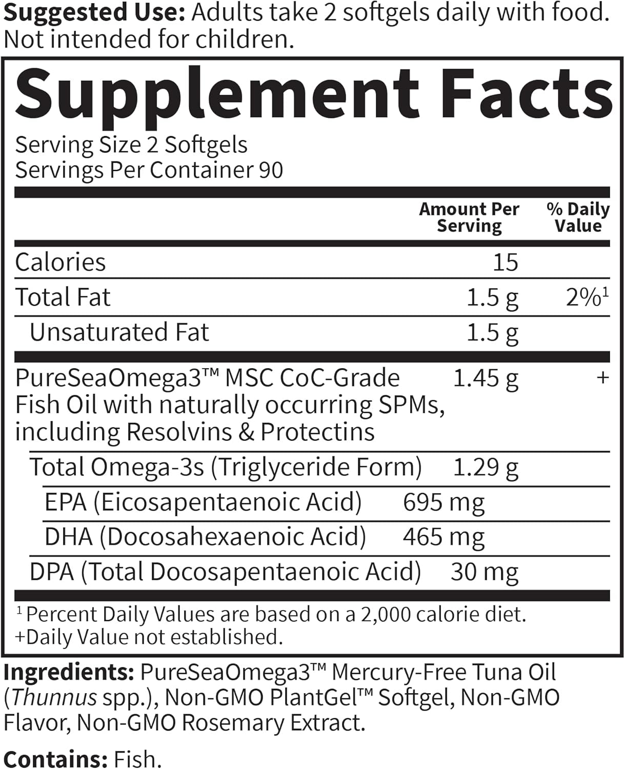 Garden of Life Dr. Formulated Advanced Omega Fish Oil Softgels - Lemon Flavored, 1,290mg EPA, DHA + DPA, Single Source Omega 3 Supplement for Brain & Heart Health, Non-GMO - 180 Count